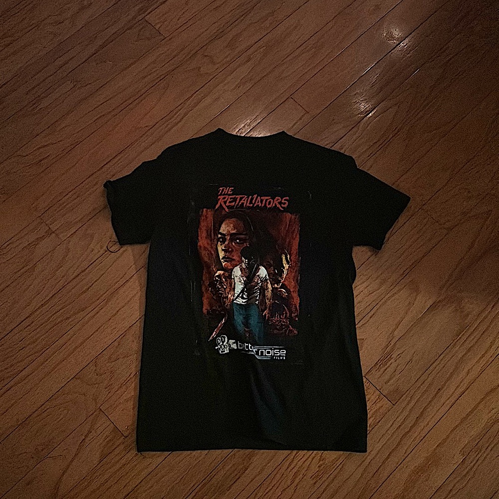 The retaliators T-shirt, size small in black.